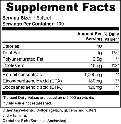 Omega-3 EPA 180mg + DHA 120mg